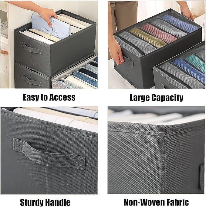 6 Grids Washable Wardrobe Clothes Organizer