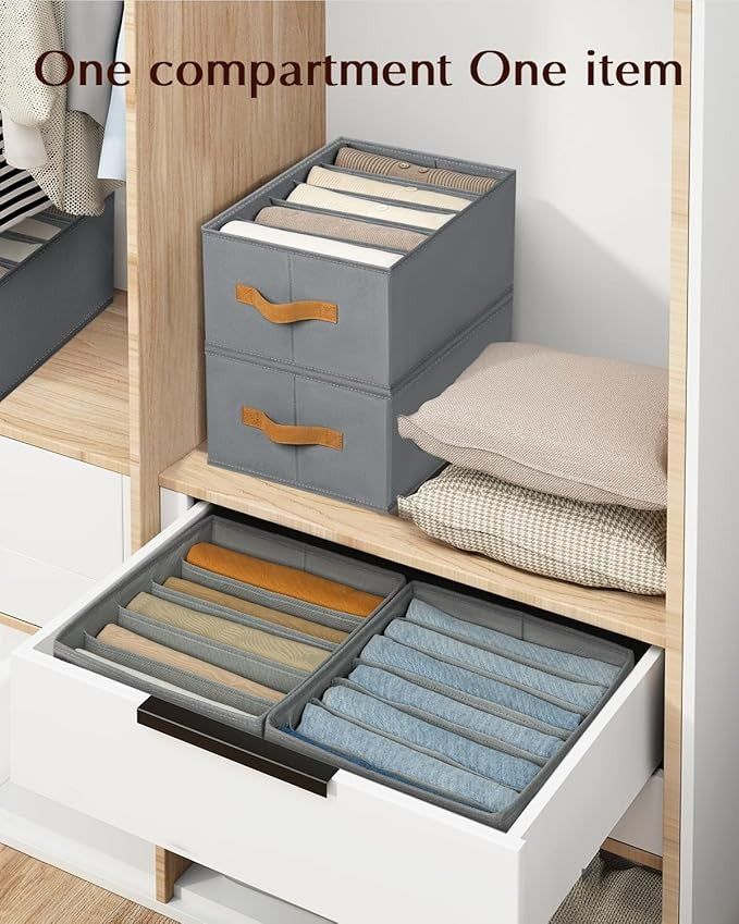 6 Grids Washable Wardrobe Clothes Organizer